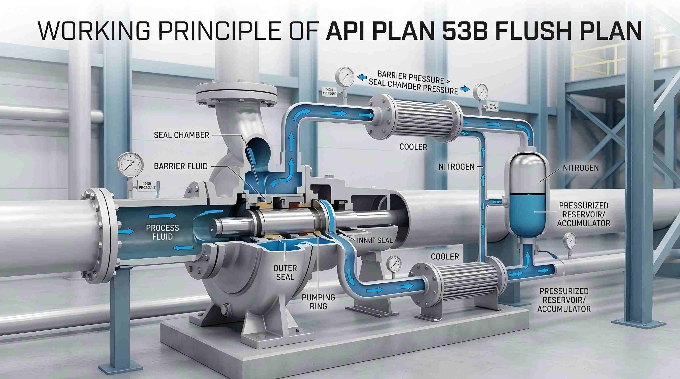 Принцип на работа на API PLAN 53B Flush Plan